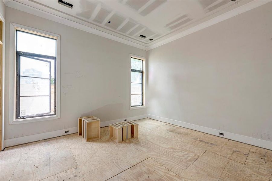 Secondary bedroom. Stage of construction as of April 3, 2025. Secondary bedroom. Stage of construction as of April 3, 2025.