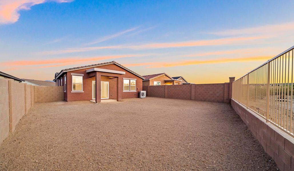 Exterior details and patio area of a home in Entrada Del Toro at Rancho Sahuarita, Sahuarita (Image 19).
