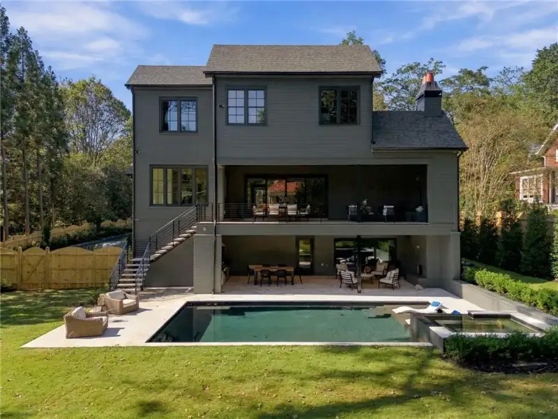 Exterior details and patio area of a home in , Atlanta (Image 34).