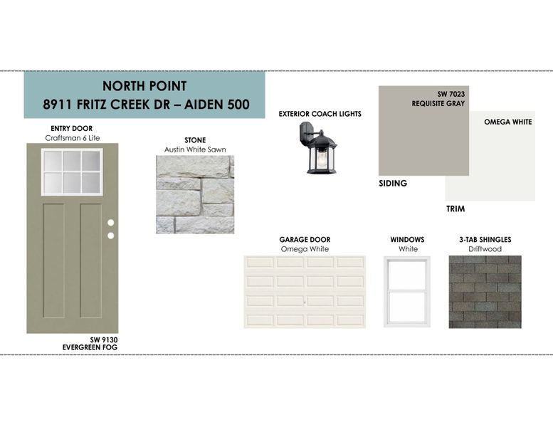 Sample of building materials used in homes in North Point, Temple (Image 12).