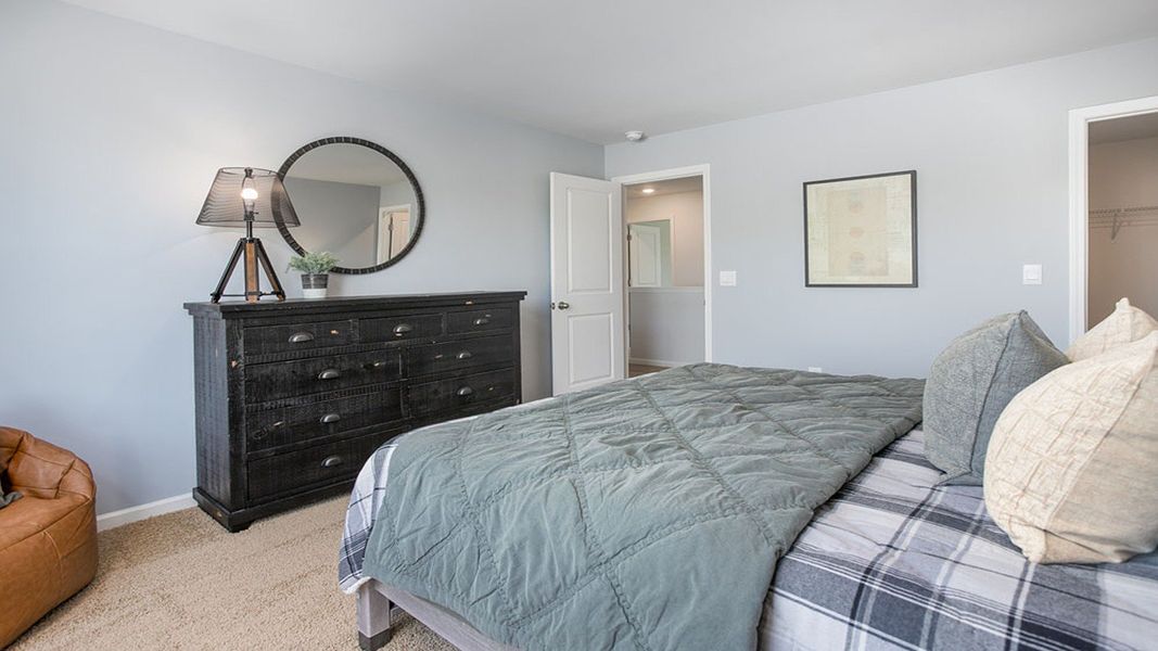 Furnished interior view inside a new home in The Preserve at Kinsley, Jamestown (Image 33). Furnished interior view inside a new home in The Preserve at Kinsley, Jamestown (Image 33).