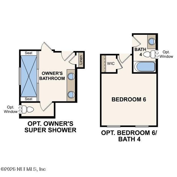 2D floor plan layout of this home in Reserve East, Flagler Beach, FL (Image 5).