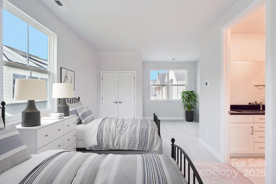 Virtually Staged Second Bedroom