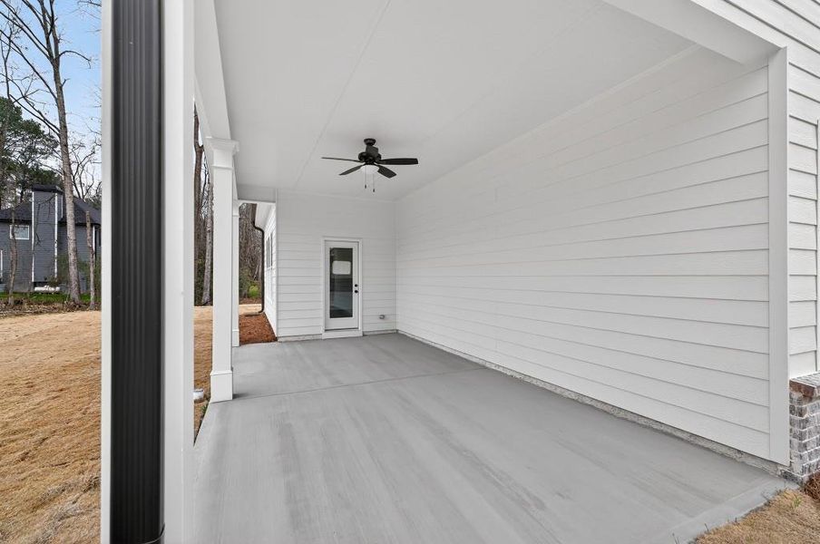 Exterior details and patio area of a home in , Statham (Image 3).
