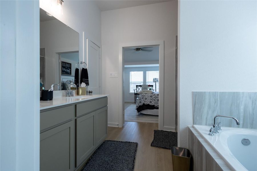 Furnished interior view inside a new home in Pinewood at Grand Texas, New Caney (Image 33).