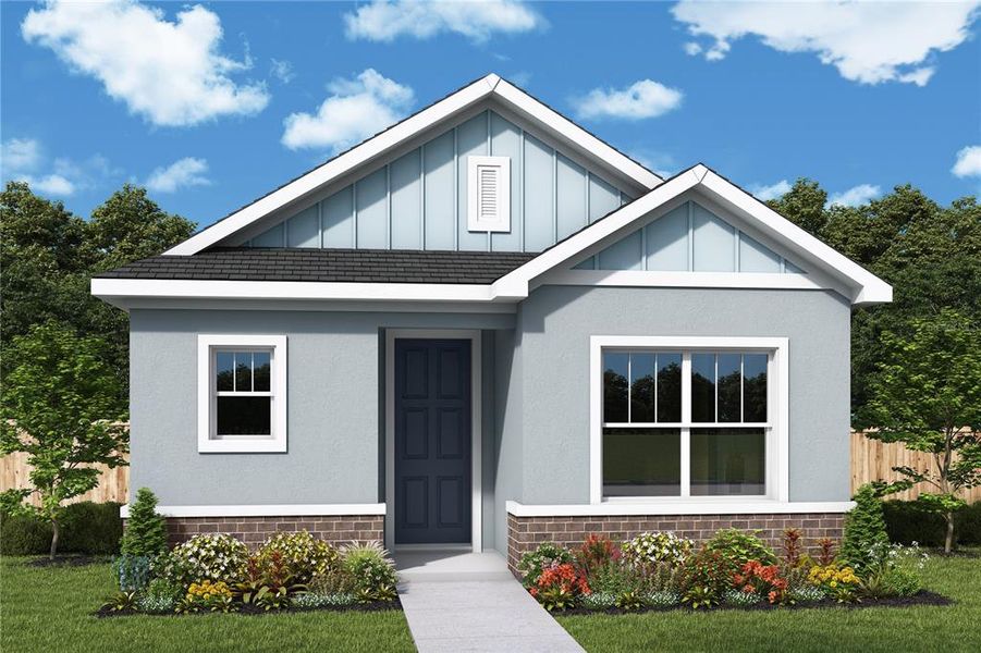 Front exterior of a new home in , St. Cloud, FL, highlighting curb appeal (Image 2). Front exterior of a new home in , St. Cloud, FL, highlighting curb appeal (Image 2).