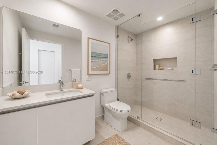 Furnished interior view inside a new home in , Pompano Beach (Image 9).