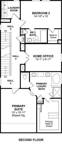 The Penelope floor plan by K. Hovnanian Homes. 2nd floor shown. *Prices, plans, dimensions, features, specifications, materials, and availablity of homes or communities are subject to change without notice or obligation.