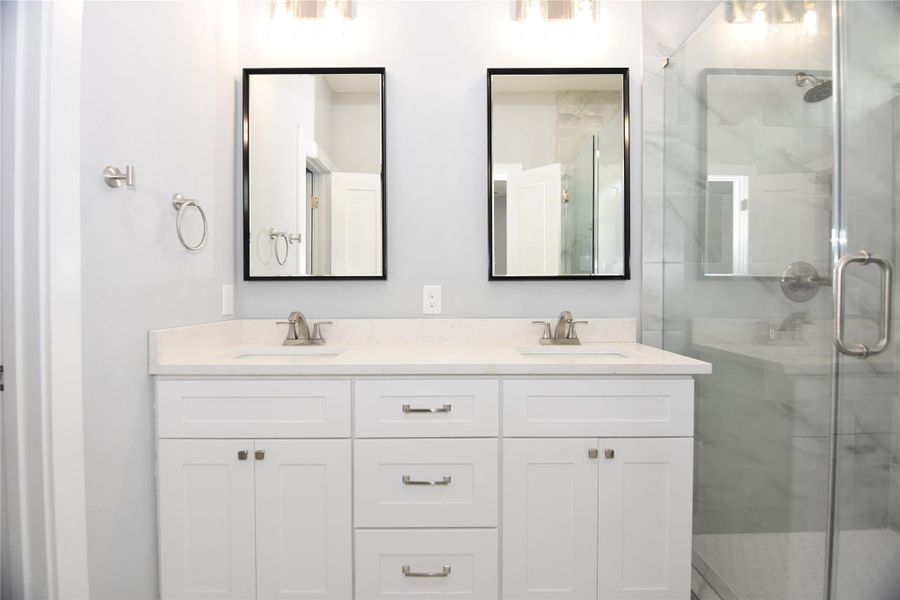 Primary bath with double sink Primary bath with double sink