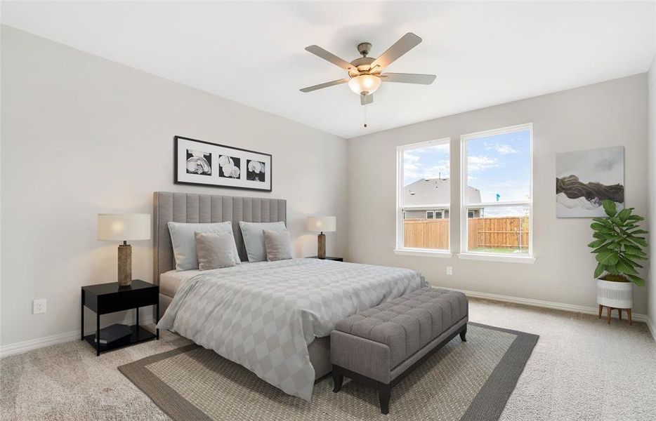 *Model Representation - Spacious owner's suite with private bath