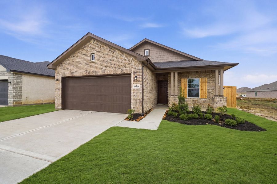 Front exterior of a new home in Ashland, Richwood, TX, highlighting curb appeal (Image 27).