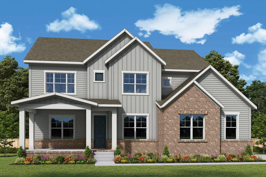 Representative exterior photo of a completed home built from the The Kilpatrick by David Weekley Homes in Ellis, Marietta, GA (Image 11).