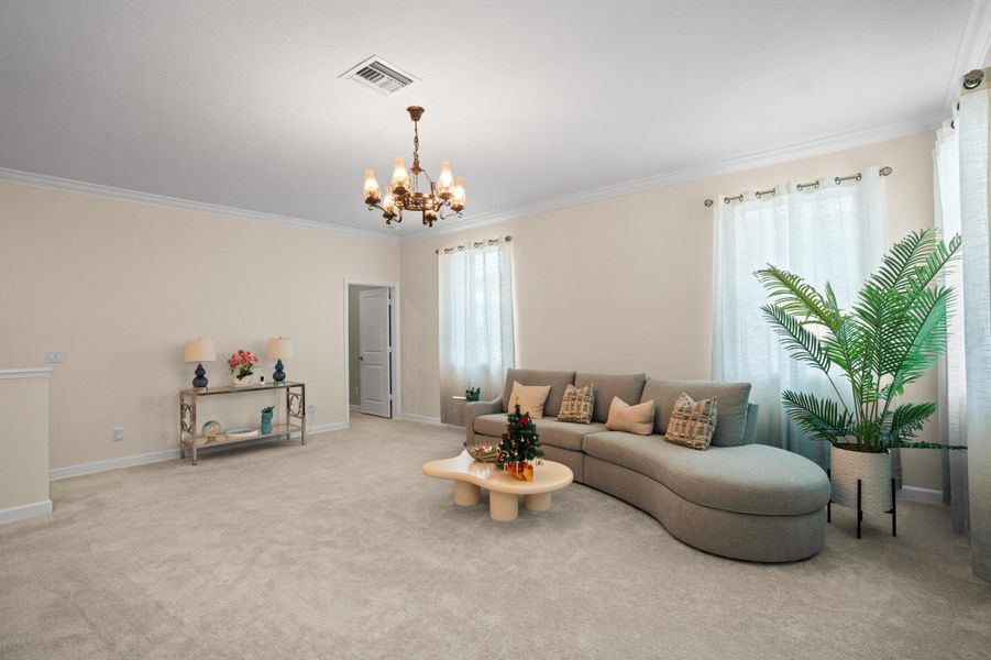 Furnished interior view inside a new home in , Loxahatchee (Image 11).