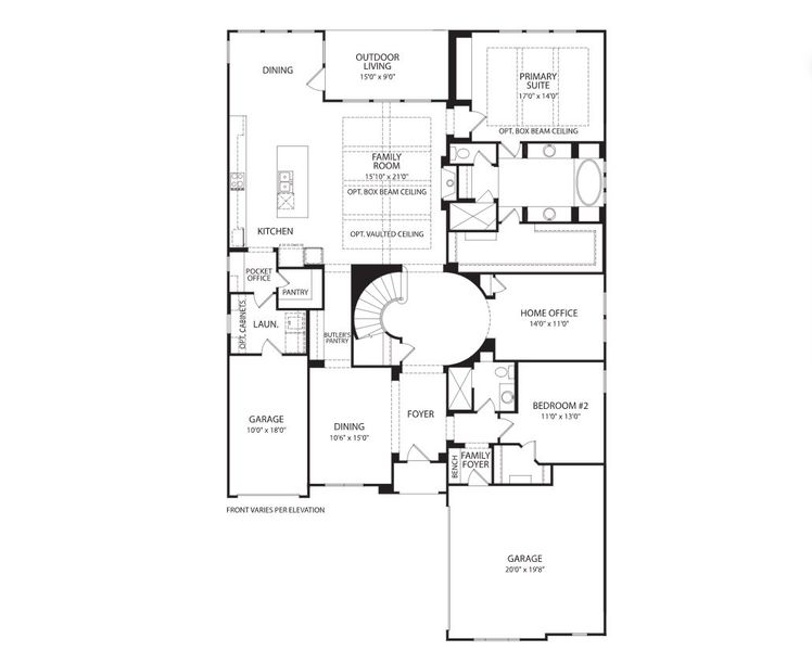 2D floor plan layout for the Bracken III by Drees Custom Homes in The Homestead - 62', Rockwall, TX (Image 22). 2D floor plan layout for the Bracken III by Drees Custom Homes in The Homestead - 62', Rockwall, TX (Image 22).