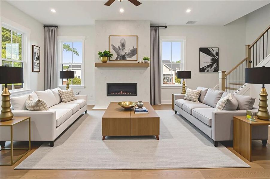 Furnished interior view inside a new home in , Cumming (Image 11).