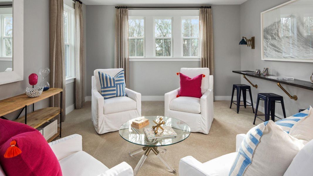 Furnished interior view inside a new home in Sweetgrass at Summers Corner, Summerville (Image 8).