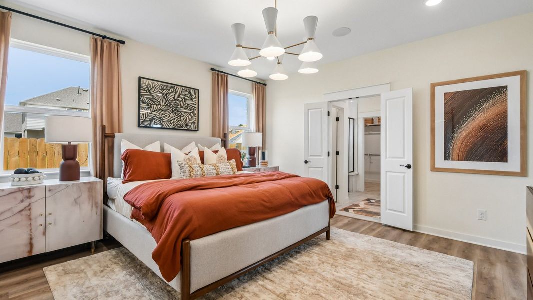Representative furnished interior of a home built from the Orwell III by DRB Homes in Creeks Crossing, Elgin (Image 27).