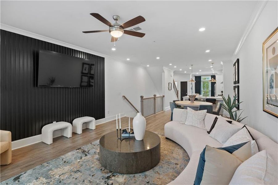 Furnished interior view inside a new home in Ward's Crossing Townhomes, Johns Creek (Image 15).