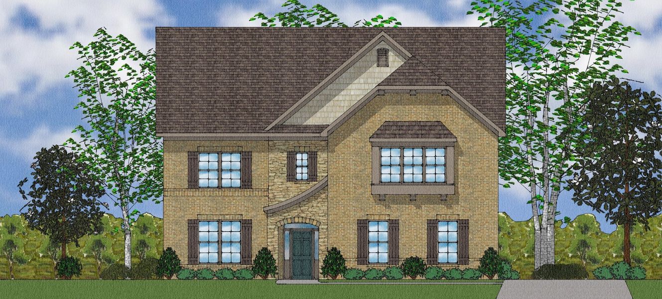 Representative exterior photo of a completed home built from the Cushing II - Elite Collection by Mungo Homes in Suter Estates, Easley, SC (Image 26).