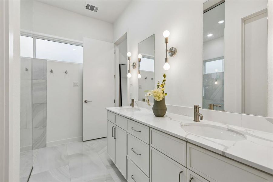 Furnished interior view inside a new home in , Dallas (Image 8).