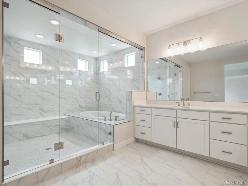 Furnished interior view inside a new home in Vista Pines at Crystal Valley, Castle Rock (Image 14).