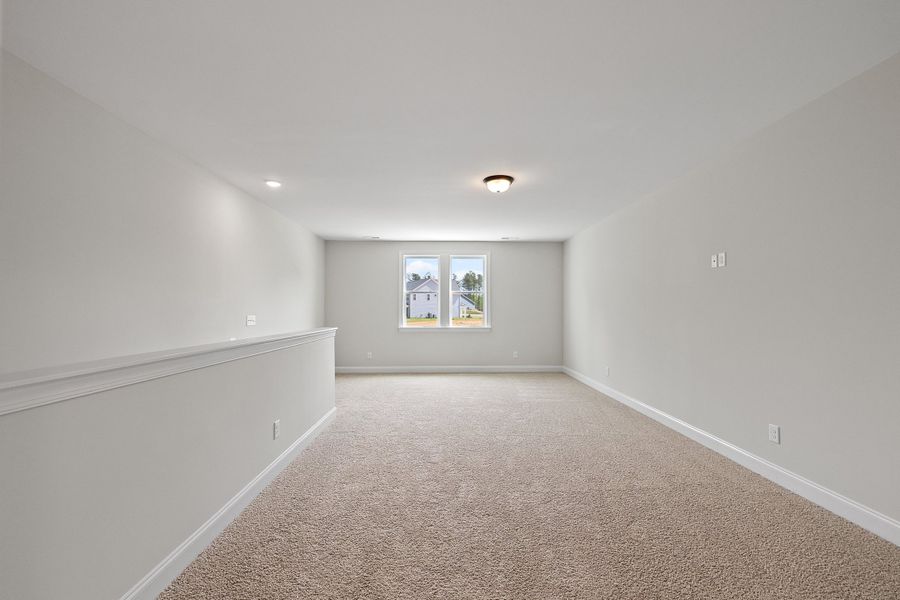 Representative unfurnished interior of a home built from the The Bradley by RobuckHomes in Baylee Ridge, Selma (Image 190). Representative unfurnished interior of a home built from the The Bradley by RobuckHomes in Baylee Ridge, Selma (Image 190).
