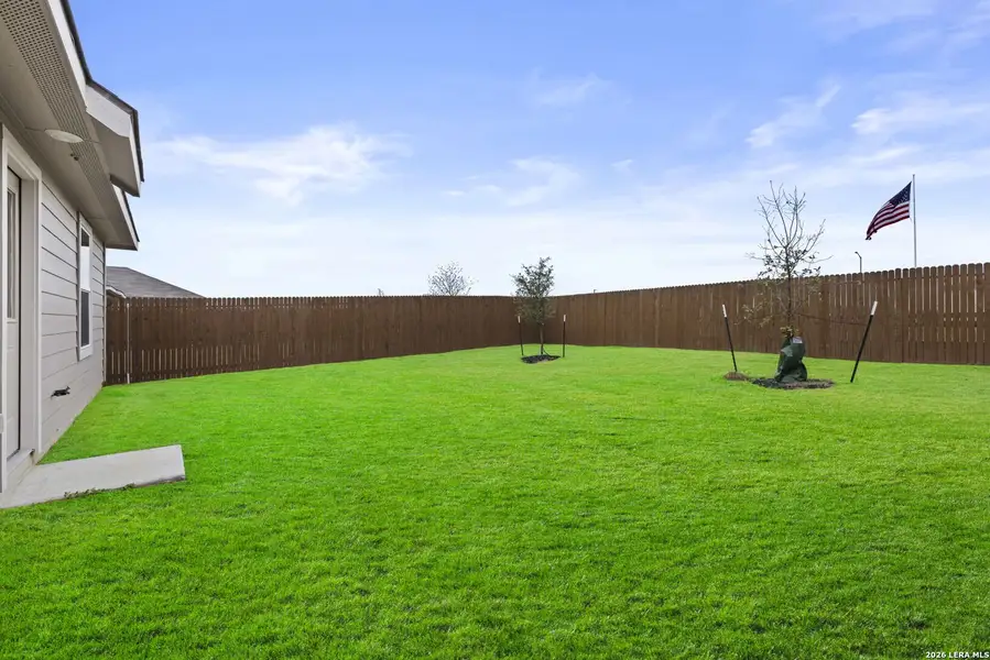 Exterior details and patio area of a home in Avenida, Converse (Image 2). Exterior details and patio area of a home in Avenida, Converse (Image 2).