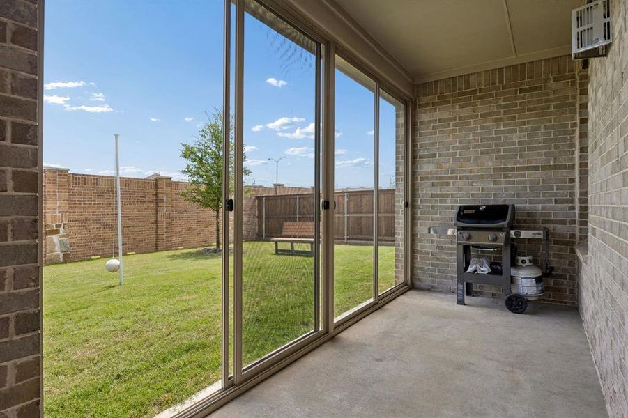 enclosed patio