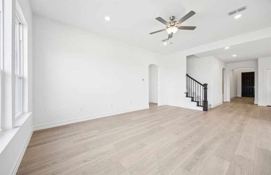 Gathering room just off kitchen