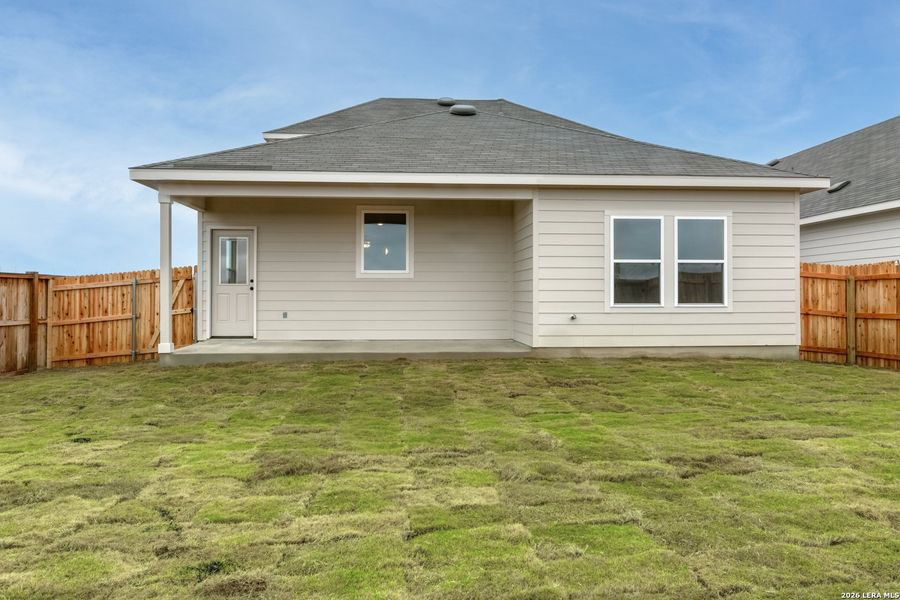 Exterior details and patio area of a home in The Arbors at the Wilder, Adkins (Image 3). Exterior details and patio area of a home in The Arbors at the Wilder, Adkins (Image 3).