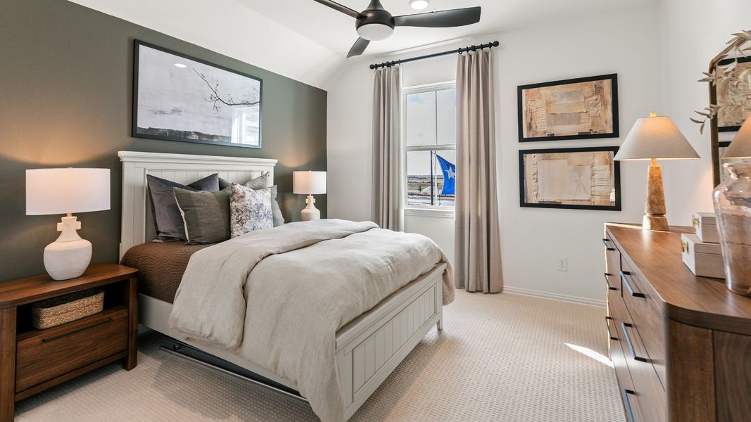 Representative furnished interior of a home built from the Rosewood by DRB Homes in Brookewater, Rosenberg (Image 25).