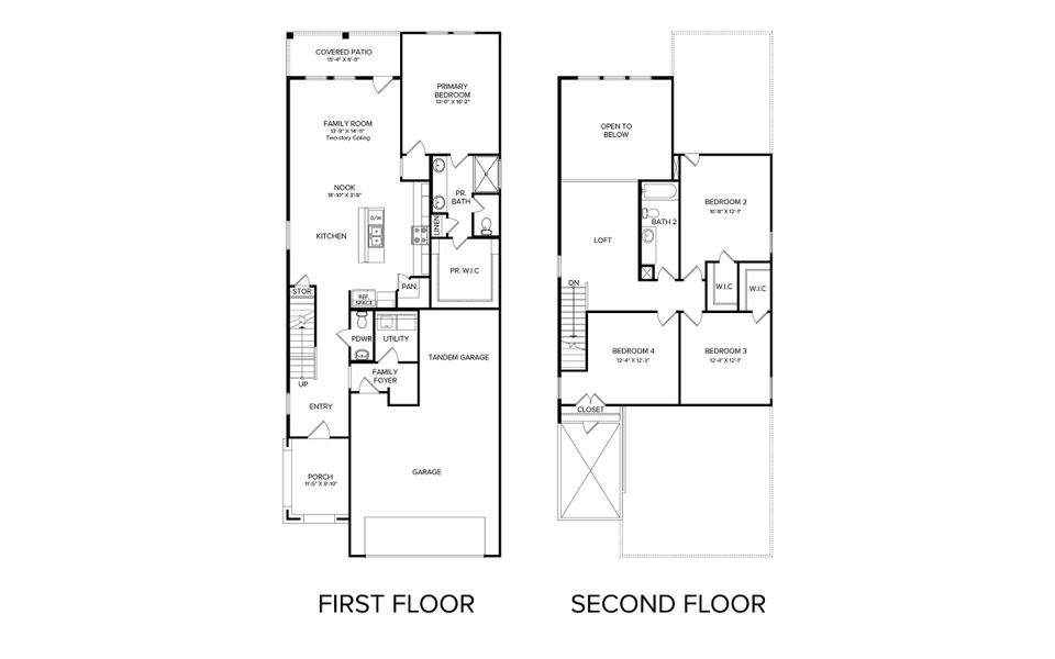 2D floor plan layout for the Cedar Sorella 40s by Brohn Homes in Sorella, Tomball, TX (Image 3).