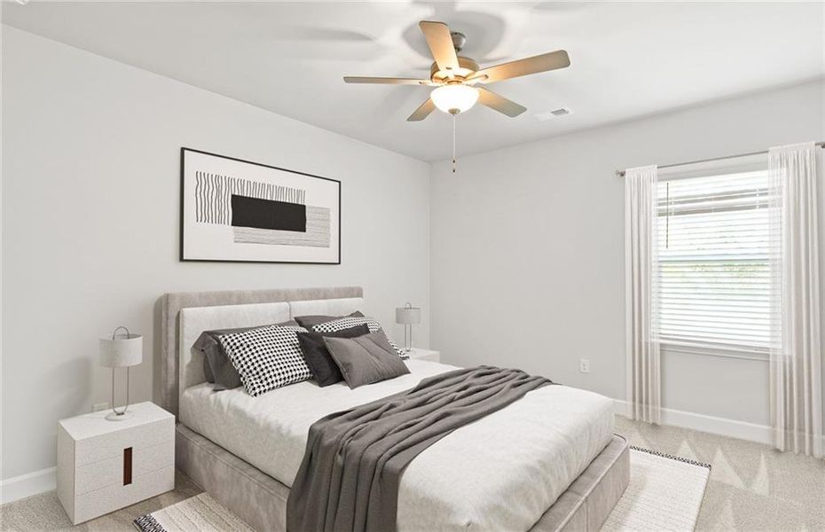 Furnished interior view inside a new home in Haverhill Estates, Dacula (Image 12).