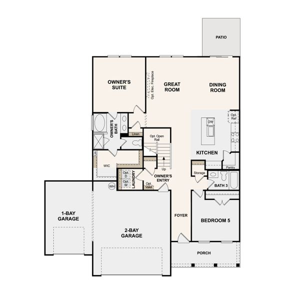 2D floor plan layout of this home in The Oaks, Mount Juliet, TN (Image 3).