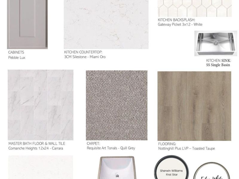 Sample of building materials used in homes in Caney Creek Place, Conroe (Image 26).