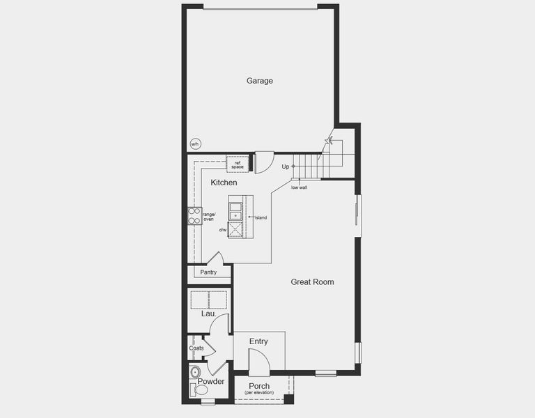 2D floor plan layout for the Plan 1852 by KB Home in Canoe Creek Reserve I, St. Cloud, FL (Image 3).