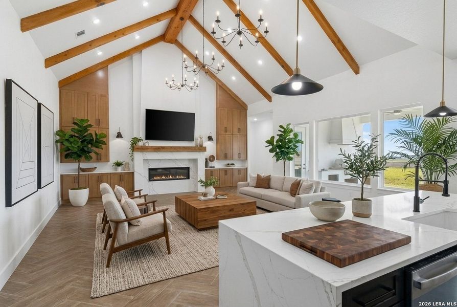 Furnished interior view inside a new home in , La Vernia (Image 14).