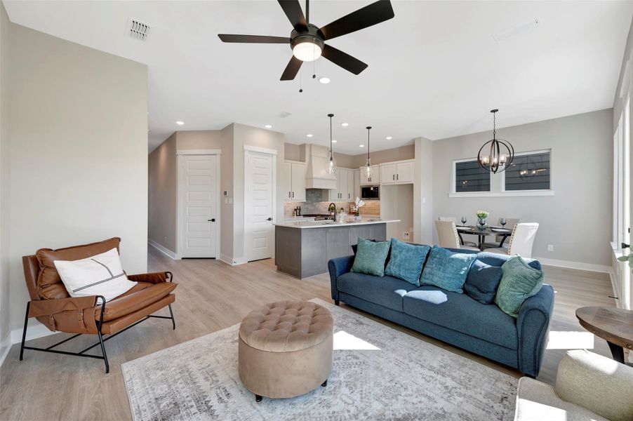 Furnished interior view inside a new home in Retreat at Oak Park, Houston (Image 4).