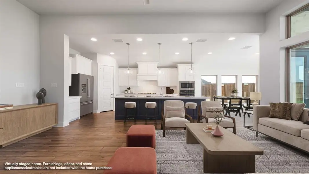 Furnished interior view inside a new home in Myrtle Creek 60', Waxahachie (Image 7). Furnished interior view inside a new home in Myrtle Creek 60', Waxahachie (Image 7).