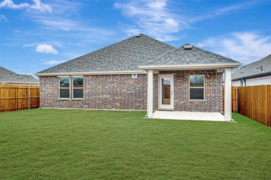 Exterior details and patio area of a home in Sagebrook, Argyle (Image 4). Exterior details and patio area of a home in Sagebrook, Argyle (Image 4).