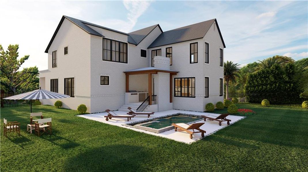 Front exterior of a new home in , Atlanta, GA, highlighting curb appeal (Image 2).