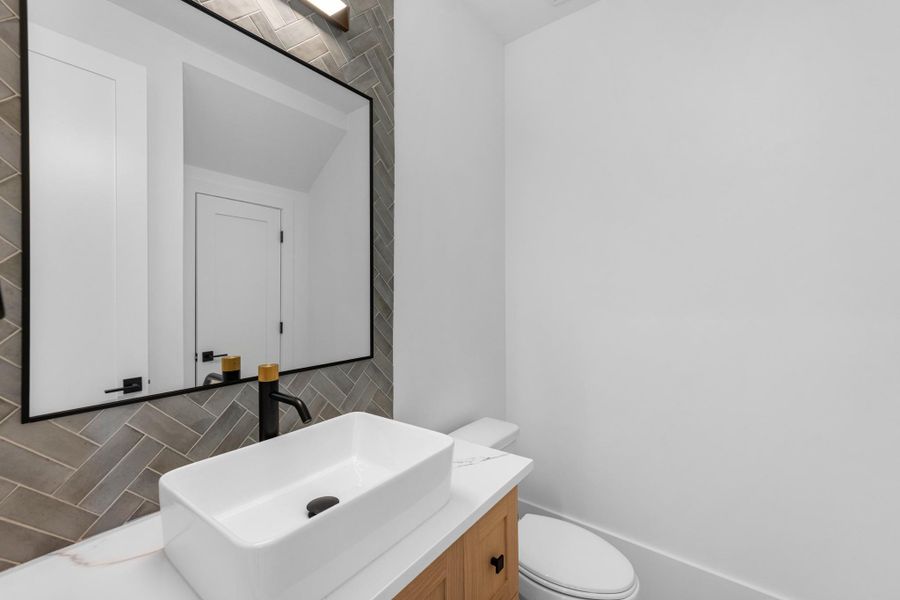 half bathroom on first floor