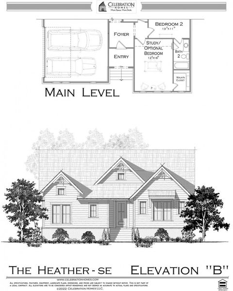 Representative rendering of the exterior for the Heather by Celebration Homes (Image 7). Representative rendering of the exterior for the Heather by Celebration Homes (Image 7).