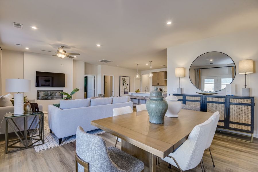 Furnished interior view inside a new home in The Beacon at Old Peachtree Single Family Homes, Lawrenceville (Image 198).