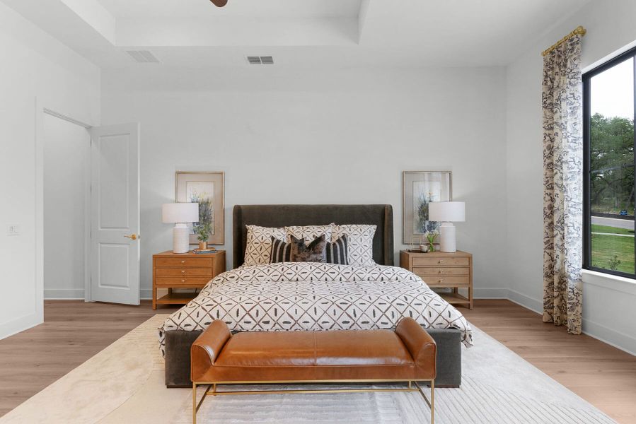 Furnished interior view inside a new home in Enchanted Bluff, Garden Ridge (Image 52).