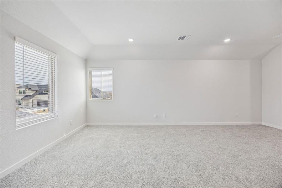 Game Room in the Stanley II home plan by Trophy Signature Homes – REPRESENTATIVE PHOTO