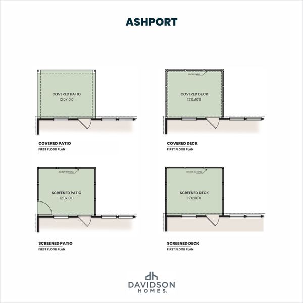 2D floor plan layout for the The Ashport K by Davidson Homes LLC in Montrose, Aberdeen, NC (Image 28).