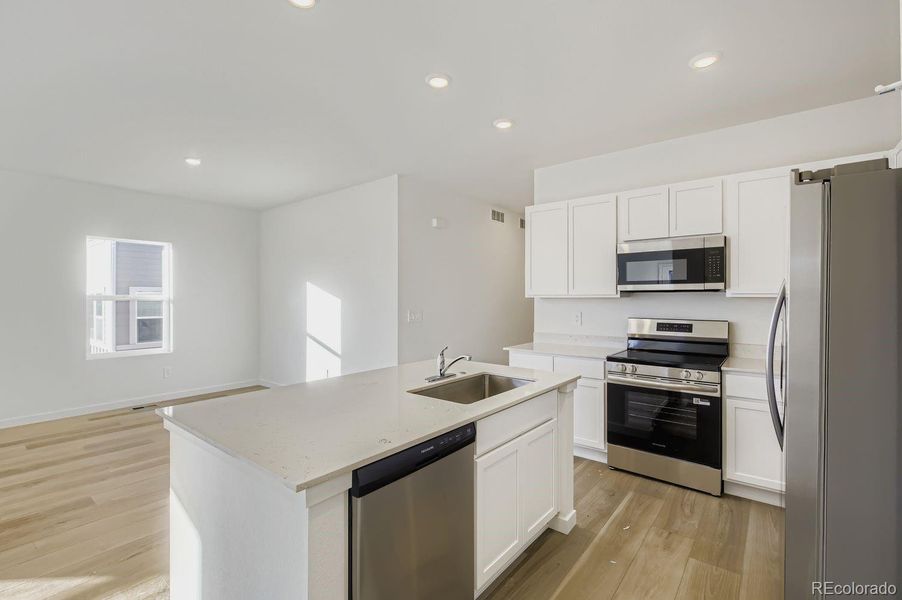 Furnished interior view inside a new home in Ledge Rock: The Petal Collection, Johnstown (Image 4).