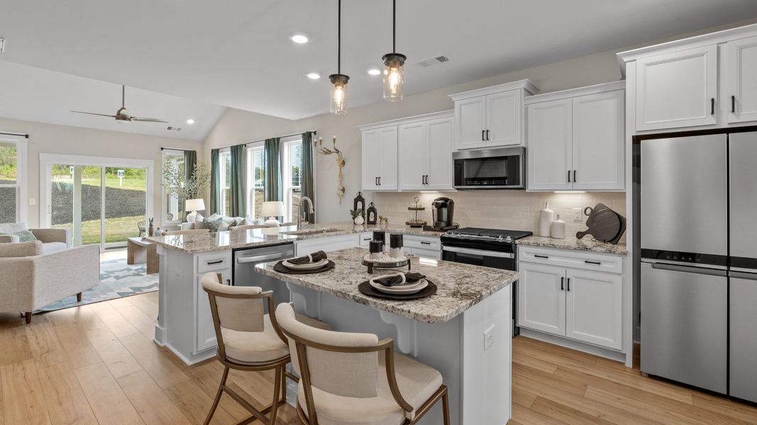Representative furnished interior of a home built from the Finley by DRB Homes in Walnut Ridge, Inman (Image 28).