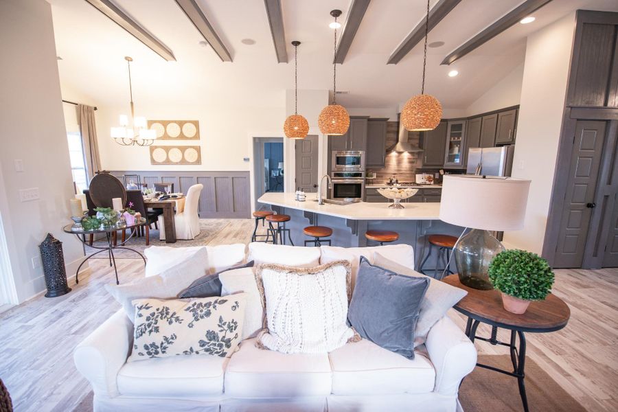 Representative furnished interior of a home built from the Helmsley by Bill Clark Homes in The Sanctuary at Sunset Beach, Sunset Beach (Image 12). Representative furnished interior of a home built from the Helmsley by Bill Clark Homes in The Sanctuary at Sunset Beach, Sunset Beach (Image 12).